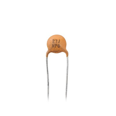 Capacitor Disco de Cer·mica de 27 pFd, 50 V.