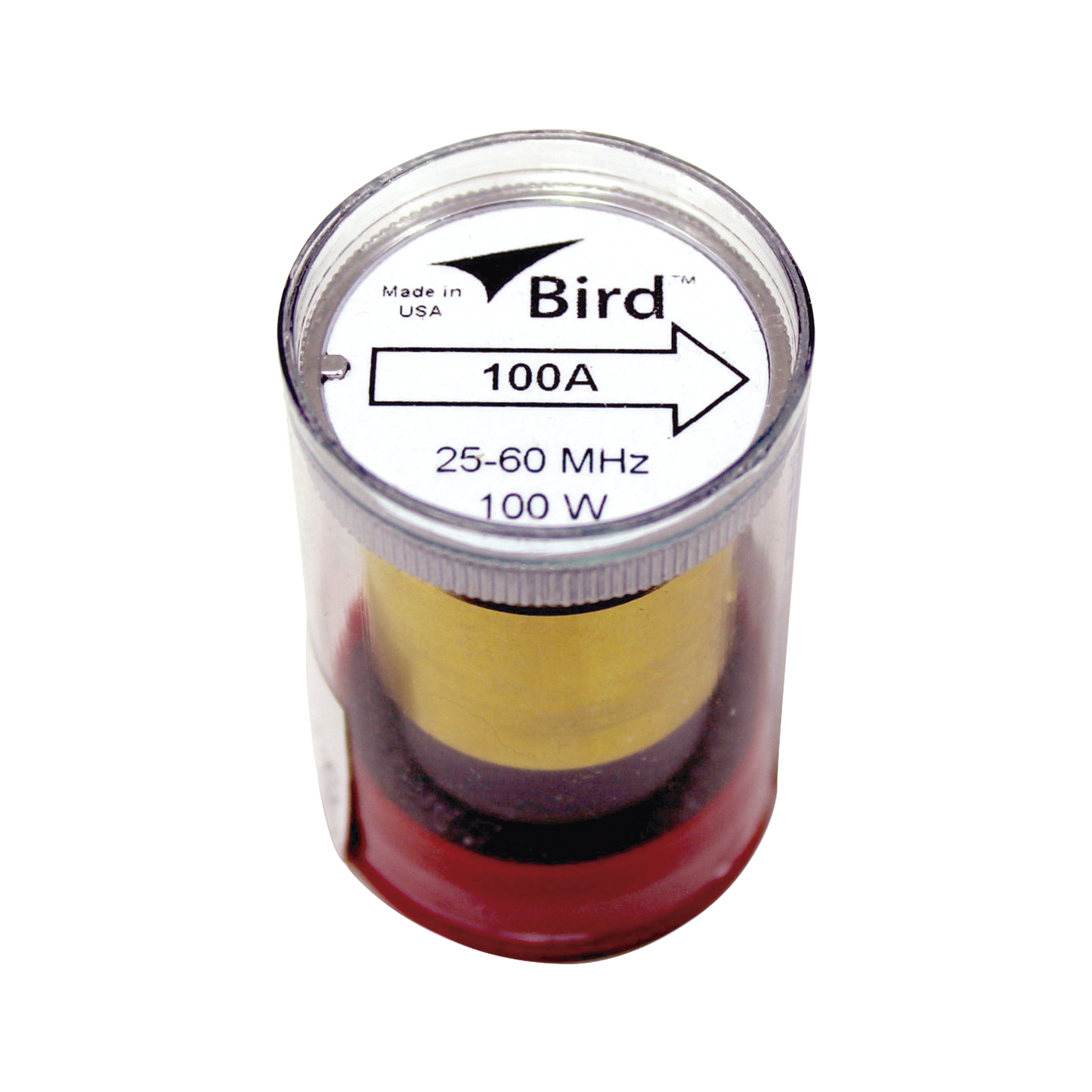 Elemento de 100 Watt en LÌnea 7/8 para Wattmetro BIRD 43 en Rango de Frecuencia de 25 a 60 MHz.