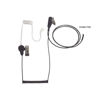 Micrófono - audífono de solapa con tubo acústico transparente para TC-500/ 518/ 600/ 610/ 700 y radios GP300/ PRO2150/ P110/ GP350/ SP-10/ PRO3150/ EP450/ EP350/ MAG ONE / R2 / DEP250 con tubo acústico de PU (material flexible)