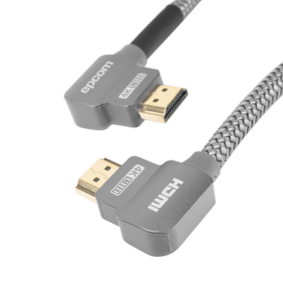 Cable HDMI / Ángulo 90° / 2 Metros (6.56 Pies) / 4K@60Hz / 18Gbps / Ethernet / Nylon