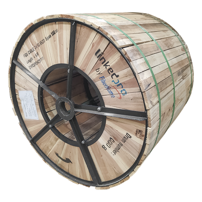 Fibra Óptica Aérea Figura 8 / 24 Hilos Monomodo G.652D / Span 100 m / 4 km / Loose Tube / HDPE