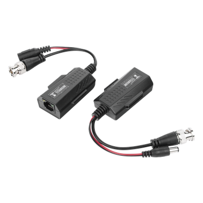 Kit de Transceptores Activos / Transmisión 4K / 150 m (492.1 ft) / Alimentación 12V/24V CC/CA / UTP Cat5e/6 / Compatible HD-TVI, HD-CVI, AHD, CVBS