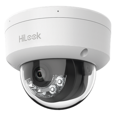 Cámara Domo IP / 4 Megapixel / Dual Light 20 m (65.6 ft) / AcuSense Lite / PoE / Lente 2.8 mm / 104° / Interior