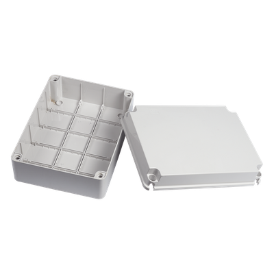Gabinete de Plástico IP55 / 190 x 240 x 95 mm / Protección EMI y Antiestática / -40 a 120°C / Aplicaciones Solares y Telecomunicaciones