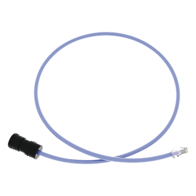 Cable de Conexión en Campo Jack a Plug RJ45 / Cat 6A / CMP Plenum / 1 m (3.28 ft) / Azul