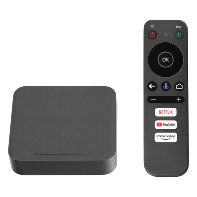 Decodificador Android TV / 4Kp60 HDR / Wi-Fi Dual Banda / Bluetooth 5.0 / HDMI 2.1 / 2 GB RAM 16 GB Almacenamiento