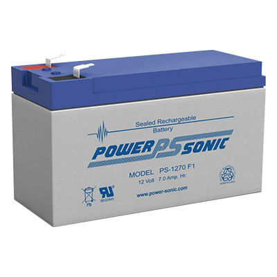 Batería de Respaldo / 12V / 7 Ah / Tecnología AGM/VRLA / Terminales F1 / 5 Años Vida Útil / UL Reconocida
