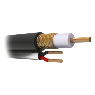 Cable Coaxial Siamés RG59 / 305 m (1000 ft) / Malla Cobre 96% / SFS HD / Intemperie