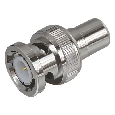 Adaptador en Línea / 75 Ohm / BNC Macho a RCA Hembra / 13.9 mm x 27 mm / 0.55 in x 1.06 in