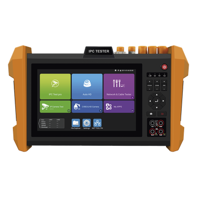 Tester Multifunción / Pantalla Táctil 7" / Prueba IP/HD Coaxial 4K/8K / Wi-Fi Dual Band / TDR 1.2 km (3937 ft) / Medidor de Potencia Óptica / Láser 100 m (328 ft)