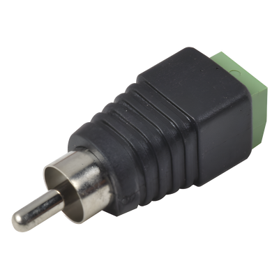 Adaptador RCA Macho / Terminales Tipo Tornillo / Polarizado / 4.3 x 1.4 x 1.3 cm / Audio y Video Profesional