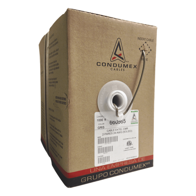 Cable Telefónico / 4 Conductores 24 AWG / 305 m (1000 pies) / 2 Pares Trenzados / CMR Interior