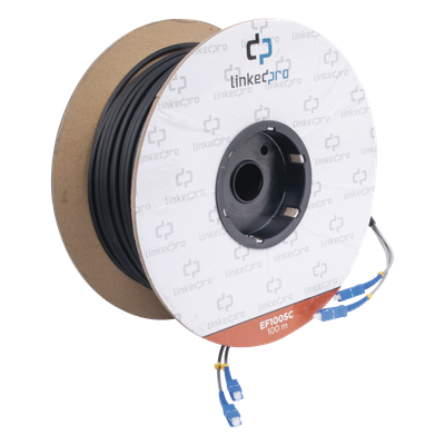 Carrete de Fibra Óptica / Monomodo 9/125 / SC-SC Duplex / Kevlar / 100 m (328.08 pies)