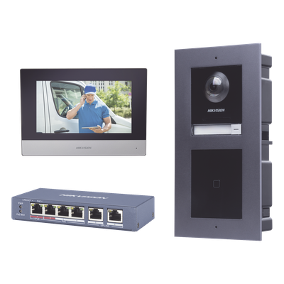Videoportero IP / 2 Megapixel / 7 Frentes de Calle / 2 Salidas Relé / IR Oculto 3 m (9.8 ft) / PoE 802.3af / IP65