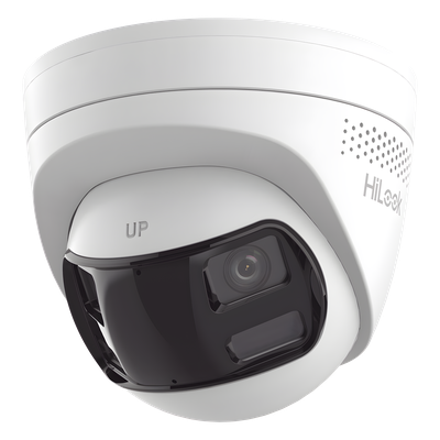 Cámara Turret IP / 8 Megapixel / Panorámica 180° / Dual Light 30 m (98.4 ft) / PoE / Audio Bidireccional / IP67