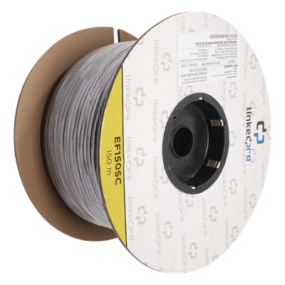 Carrete de Fibra Óptica Monomodo / Conectores SC-SC Duplex / Refuerzo Kevlar / 150 m (492.13 pies) / Instalación Subterránea por Tubería