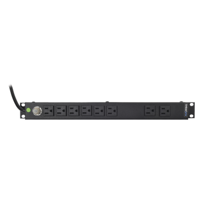 PDU Horizontal / 8 Contactos NEMA 5-15R / 120Vca / 15A / Rack 19" 1U / Cable 2.5 m (8.2 ft)