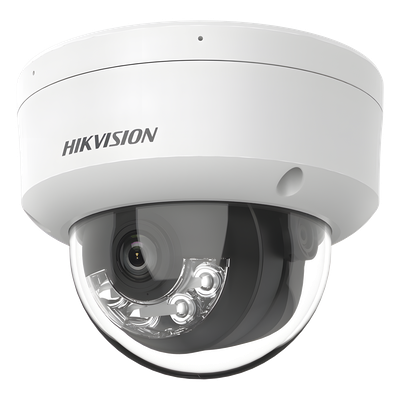 Cámara Domo IP / 6 Megapixel / Dual Light 30 m (98.4 ft) / Lente 2.8 mm / 105° / Audio Integrado / IK08 / IP67 / PoE