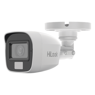 Cámara Bala TURBOHD / 3K Megapixel / Dual Light 20 m (65.6 ft) / Lente 2.8 mm / 105° de Visión / IP66 / Audio por Coaxitron / Multitecnología