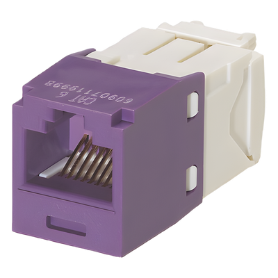 Conector Jack RJ45 / Categoría 6 / 8P8C / Sin herramienta de impacto / Violeta / -10°C a 65°C