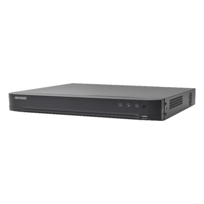 DVR Pentahíbrido / 32 Canales TurboHD + 8 Canales IP / 5 Megapixel Lite / Reconocimiento Facial 4 Canales / Audio Bidireccional Coaxitron / 2 Bahías HDD hasta 12 TB / H.265+ / Salida Full HD