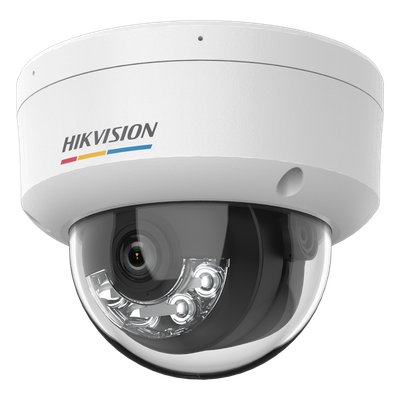 Cámara Domo IP / 2 Megapixel / ColorVu 3.0 / Dual Light 30 m (98.4 ft) / Detección Humanos y Vehículos / IP67 / IK08 / PoE