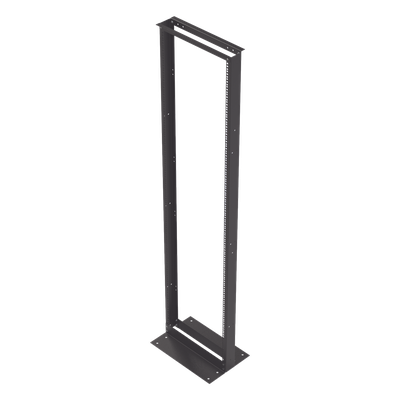 Rack 2 Postes / 19" EIA-310D / 45 UR / Carga 460 kg / Base L para Piso / Acero al Carbono