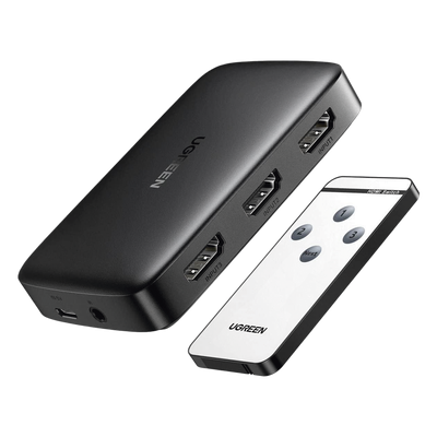 Conmutador HDMI / 3 Entradas a 1 Salida / 4K@30Hz / 3D / Control Remoto IR / Indicador LED