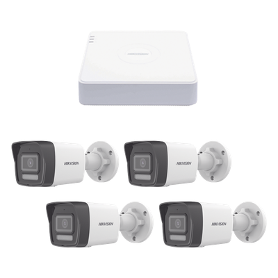 Kit de Videovigilancia IP / 2 Megapixel / NVR 4 Canales PoE / 4 Cámaras Bala / ColorVu Lite / Audio Integrado