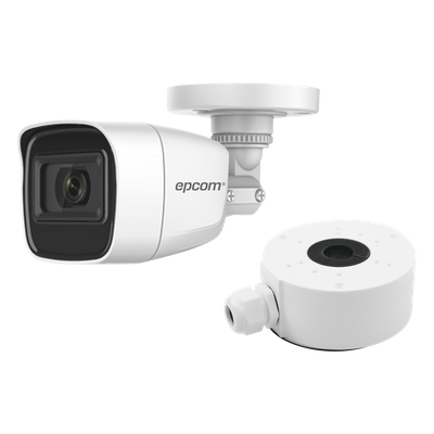 Cámara Bala TURBOHD / 2 Megapixel (1080p) / Gran Angular 106.4° / IR 25 m (82 ft) / IP66 / Audio Integrado / 4 Tecnologías