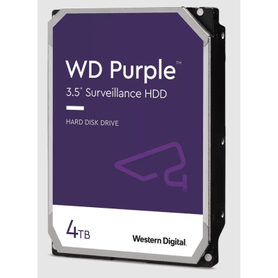 Disco Duro Surveillance / 4 TB / SATA 6 Gb/s / 3.5" / AllFrame / 180 TB Workload Anual / 64 Cámaras HD / 16 Bays