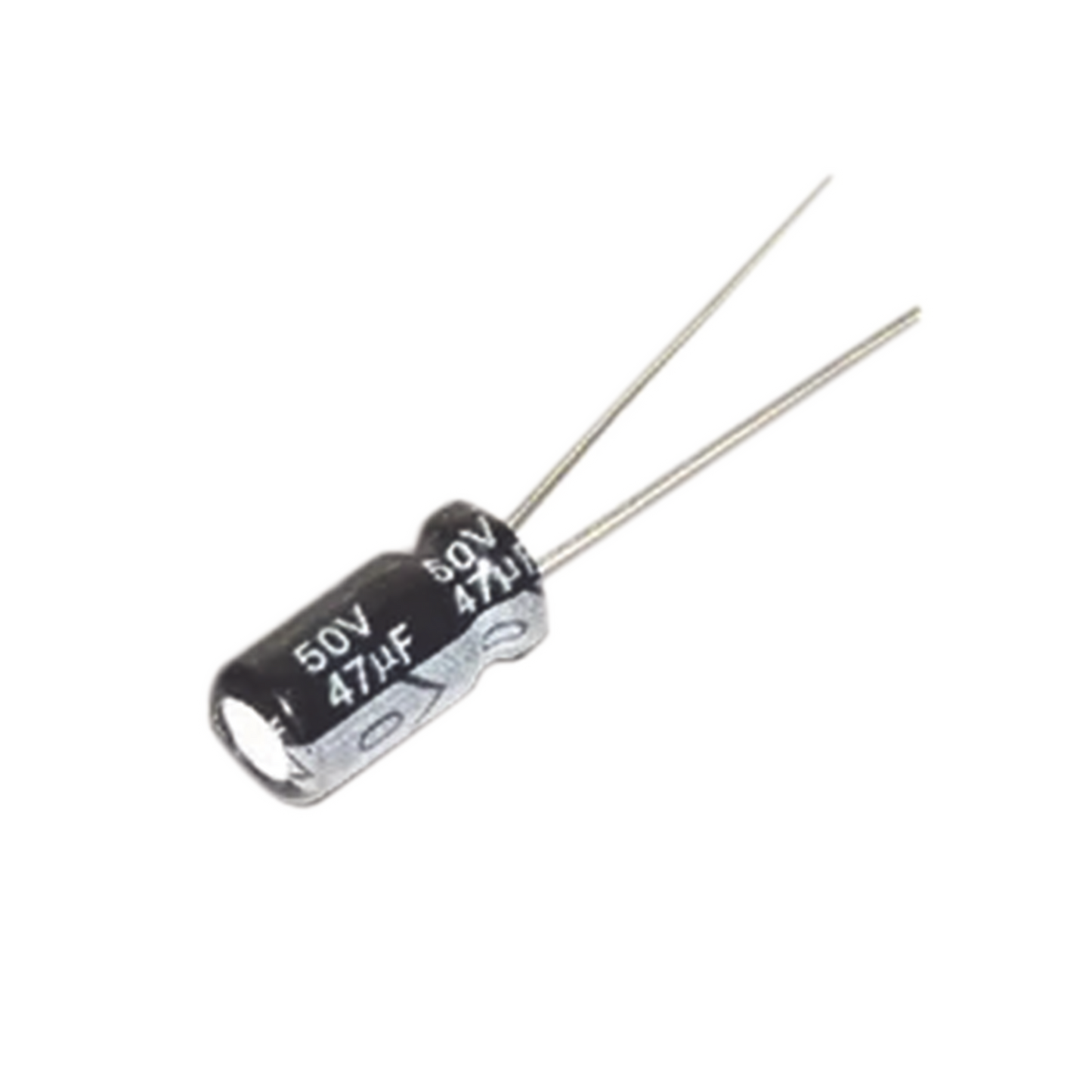 Capacitor ElectrolÌtico de Aluminio, Radial de 47 µFd, 50 Vcc, 105 ∞C, 6.3 x 11 mm.