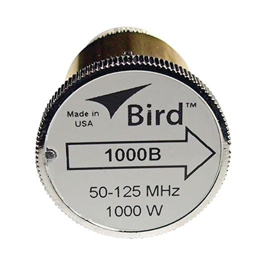 Elemento de Potencia en lÌnea 7/8 a 1000 Watt para Wattmetro BIRD 43, en el Rango de Frecuencia de 50 a 125 MHz.