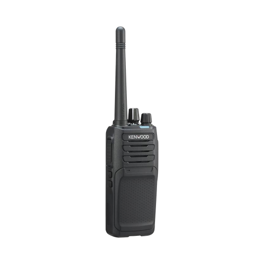 Radio portátil UHF 450-520 MHz, Digital NXDN-Analógico, 5 Watts, 64 Canales, Roaming, Encriptación, GPS*, Inc. antena, batería, cargador y clip