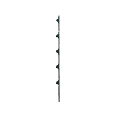 Poste de Paso de 1.2m para Cerca Electrificada.Tubo Galvanizado cal. 18 de 1Diam. con Tapón y 5 Aisladores Instalados.