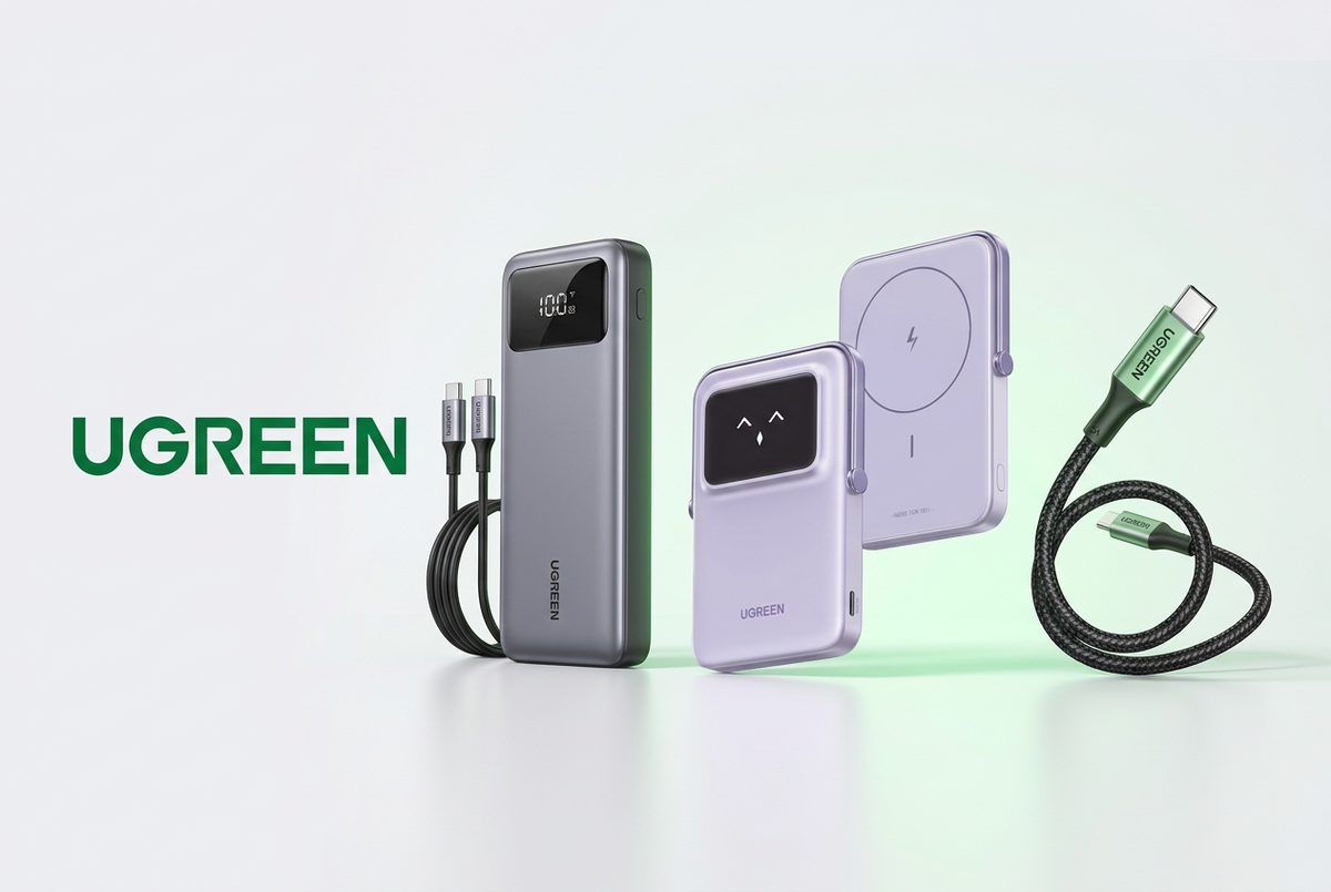 Banner UGREEN con baterías portátiles y cable USB-C