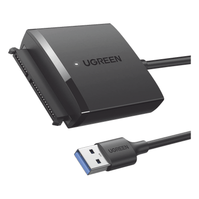 Adaptador USB 3.0 a SATA III / 5 Gbps / UASP y TRIM / HDD y SSD 2.5" y 3.5" / Hasta 12 TB / Cable 50 cm