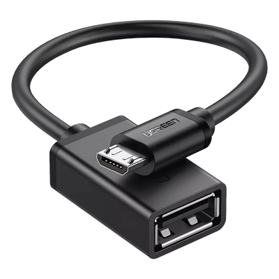 Adaptador OTG / Micro USB Macho a USB 2.0 A Hembra / 480 Mbps / 10 cm / Plug & Play