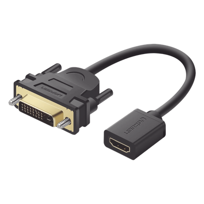 Adaptador DVI Macho a HDMI Hembra / Bidireccional / 1080P@60Hz / Cable 22 cm (8.66 in) / Triple Blindaje