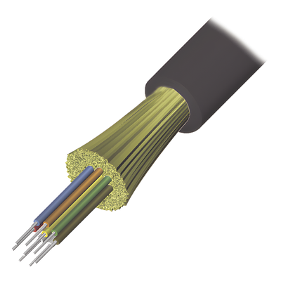 Cable de Fibra Óptica / 6 Hilos / Interior-Exterior / Tight Buffer / No Conductiva / LS0H / OM4 50/125 / 1 Metro (3.28 Pies)