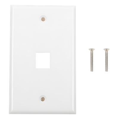 Placa de Pared / 1 Puerto Keystone / 70x115mm / 2.75x4.52in / Montaje Vertical / UL CE ETL