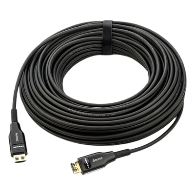 Cable HDMI Óptico Activo Híbrido / 4K@60Hz / 18 Gbps / Fibra OM3 + Cobre / 30 m (98.4 ft) / HDCP 2.2