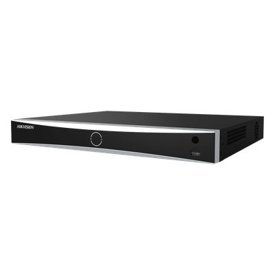 NVR IP / 32 Canales / 12 Megapixel (4K) / 16 Puertos PoE+ / Reconocimiento Facial / AcuSense / 2 Bahías HDD / HDMI 4K / Alcance PoE 300 m (984.3 ft)