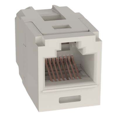 Módulo Acoplador / Cat 6 / RJ45 a RJ45 / Mini-Com / 50 μin Oro / -10°C a 65°C / 2500 Ciclos / Blanco Mate