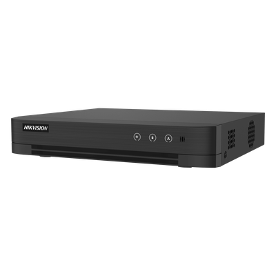 DVR Pentahíbrido / 4 Canales TURBOHD + 2 Canales IP / 3K Lite 2560x1440 / Audio Bidireccional / AcuSense / H.265+ / 1 Bahía HDD hasta 10 TB