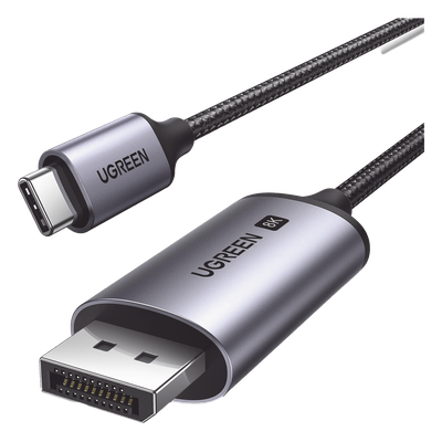 Cable USB-C a DisplayPort 1.4 / 3 m (9.84 pies) / 8K@60Hz / 4K@240Hz / HDR10+ / eARC / Thunderbolt 3 y 4 / Nylon trenzado