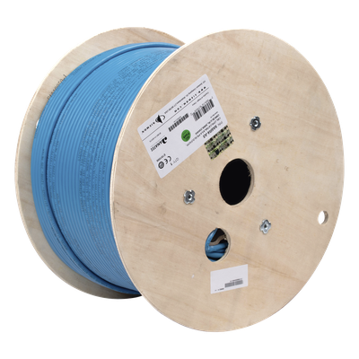 Bobina de Cable Blindado F/UTP / Cat6A / 4 Pares / 23 AWG / CMR Riser / 305 m (1000 pies) / 500 MHz / 10GBase-T