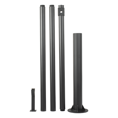 Poste Seccionado para Videovigilancia / 6 m (19.7 ft) / 4 Secciones / Base Ø 140 mm / Soporte PTZ / IP66