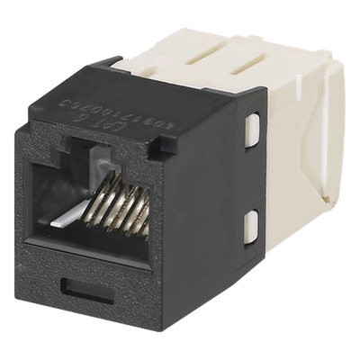 Jack RJ45 / Cat 6 / Mini-Com TG / Sin herramienta de impacto / 8P8C / Negro