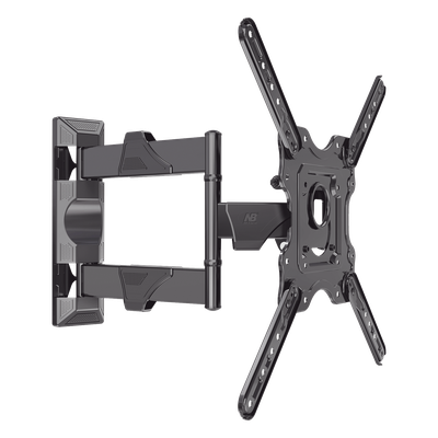 Soporte de Pared Articulado / Pantallas 32" a 55" / VESA 100x100 a 400x400 mm / Carga 27.2 kg (60 lbs) / Extensión 5 a 40 cm / Giro 180° / Inclinación +8° a -5°